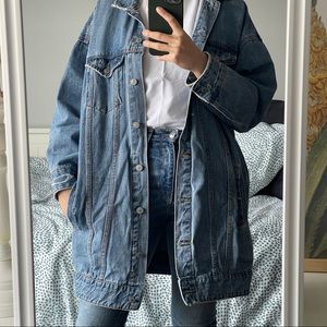Pull&Bear longline denim jean jacket